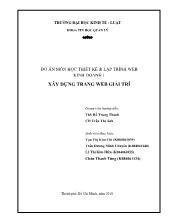 Đồ án Môn học thiết kế và lập trình web kinh doanh 1 xây dựng trang web giải trí