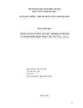 Đồ án Tính toán thiết kế hệ thống chưng luyện hỗn hợp hai cấu tử Cs 2 – Ccl4