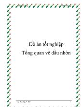 Đồ án Tổng quan về dầu nhờn