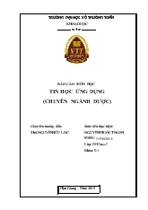 Tin học ứng dụng (chuyên ngành dược)