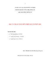 Đặc tả thuật toán môn thiết kế cơ sở dữ liệu