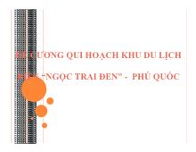 Đề cương qui hoạch khu du lịch biển “ngọc trai đen” - Phú quốc