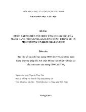 Đề tài Bước đầu nghiên cứu hiệu ứng quang hóa của màng nano ito/cds/tio2 (zno) ứng dụng trong xử lý môi trường ô nhiễm chất hữu cơ