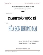 Đề tài Hóa đơn thương mại