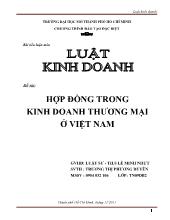 Đề tài Hợp đồng trong kinh doanh thương mại ở Việt Nam