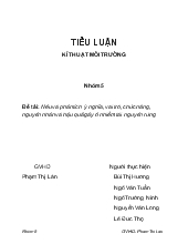 Đề tài Phân tích ý nghĩa, vai trò, chức năng, nguyên nhân và hậu quả gây ô nhiễm tài nguyên rừng