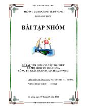 Đề tài Tìm hiểu cơ cấu tổ chức và mô hình tổ chức của công ty khách sạn du lịch Dạ Hương