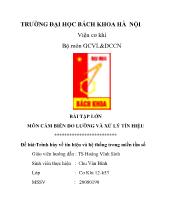 Đề tài Trình bày về tín hiệu và hệ thống trong miền tần số