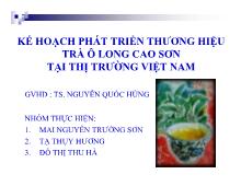 Kế hoạch phát triển thương hiệu trà ô long cao sơn tại thị trường Việt Nam
