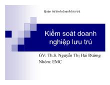 Kiểm soát doanh nghiệp lưu trú