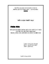 Phân tích mối quan hệ biện chứng giữa vật chất và ý thức vai trò của tri thức khoa học trong công cuộc đổi mới của nước ta hiện nay
