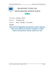 Phân tích tình hình thị trường chứng khoán Việt Nam, những giải pháp ổn định và phát triển thị trường trong thời gian tới