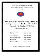 Phát triển du lịch dựa trên những nét kiến trúc và các giá trị văn hóa độc đáo tại thánh đường Đa minh - Ba Chuông (TP.HCM)