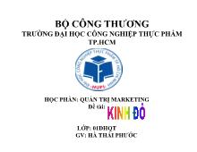 QUẢN TRỊ MARKETING - Kinh đô