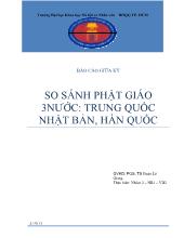 So sánh phật giáo 3 nước: Trung Quốc Nhật Bản, Hàn Quốc