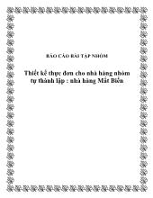 Thiết kế thực đơn cho nhà hàng nhóm tự thành lập: Nhà hàng Mắt Biển