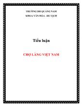 Tiểu luận Chợ làng Việt Nam