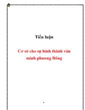 Tiểu luận Cơ sở cho sự hình thành văn minh phương Đông