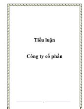 Tiểu luận Công ty cổ phần