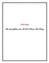 Tiểu luận Hệ sản phẩm của hagl plaza Đà Nẵng