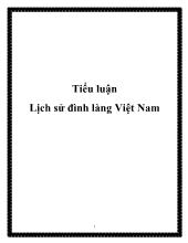 Tiểu luận Lịch sử đình làng Việt Nam