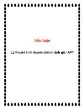 Tiểu luận Lý thuyết kinh doanh chênh lệnh giá - APT