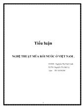 Tiểu luận Nghệ thuật múa rối nước ở Việt Nam