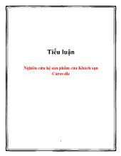 Tiểu luận Nghiên cứu hệ sản phẩm của Khách sạn Caravelle