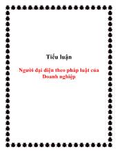 Tiểu luận Người đại diện theo pháp luật của Doanh nghiệp
