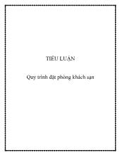 Tiểu luận Quy trình đặt phòng khách sạn