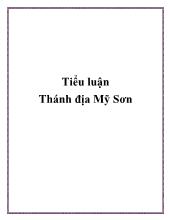 Tiểu luận Thánh địa Mỹ Sơn