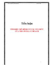 Tiểu luận Tìm hiểu mô hình cơ cấu tổ chức của nhà hàng 4 U beach