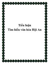 Tiểu luận Tìm hiểu văn hóa Hội An