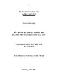 Xây dựng hệ thống thông tin dự báo phụ tải điện năng tại EVN