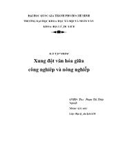 Xung đột văn hóa giữa công nghiêp và nông nghiễp