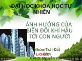 Ảnh hưởng của biến đổi khí hậu tới con người