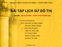 Bài tập lịch sử đô thị - Chủ đề: Đô thị Paris – Pháp thời trung đại