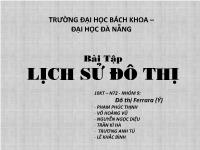 Bài tập lịch sử đô thị - Đô thị cổ Ferrara
