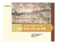 Bài tập lịch sử đô thị đô thị cổ la mã