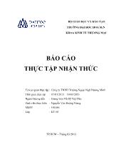 Báo cáo Thực tập nhận thức