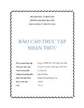 Báo cáo Thực tập nhận thức công ty TNHH thương mại - Dịch vụ nhân Hòa Phá