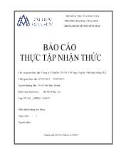 Báo cáo thực tập nhận thức của Công ty Cổ phần công nghiệp thương mại dịch vụ Ngọc Nghĩa_Nhà máy nhựa số 2