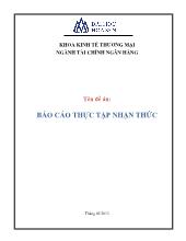 Báo cáo Thực tập nhận thức tại Công ty cổ phần Bảo Minh Bến Thành