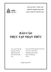Báo cáo Thực tập nhận thức tại công ty cổ phần tập đoàn Thái Tuấn