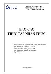Báo cáo Thực tập nhận thức tại công ty cổ phần truyền thông Nhân Văn