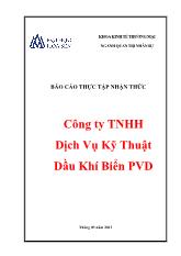 Báo cáo Thực tập nhận thức tại công ty TNHH dịch vụ kỹ thuật dầu khí biển PVD