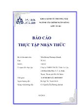 Báo cáo Thực tập nhận thức tại công ty TNHH thương mại dịch vụ thiên An Lộc