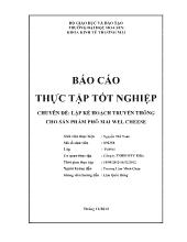 Chuyên đề Lập kế hoạch truyền thông cho sản phẩm phô mai wel cheese