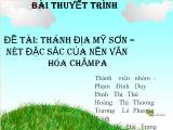 Đề tài Thánh địa Mỹ Sơn – Nét đặc sắc của nền văn hóa Chămpa