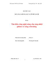 Đề tài Tìm hiểu công nghệ nâng cấp xăng nhiệt phân N và xăng reforming